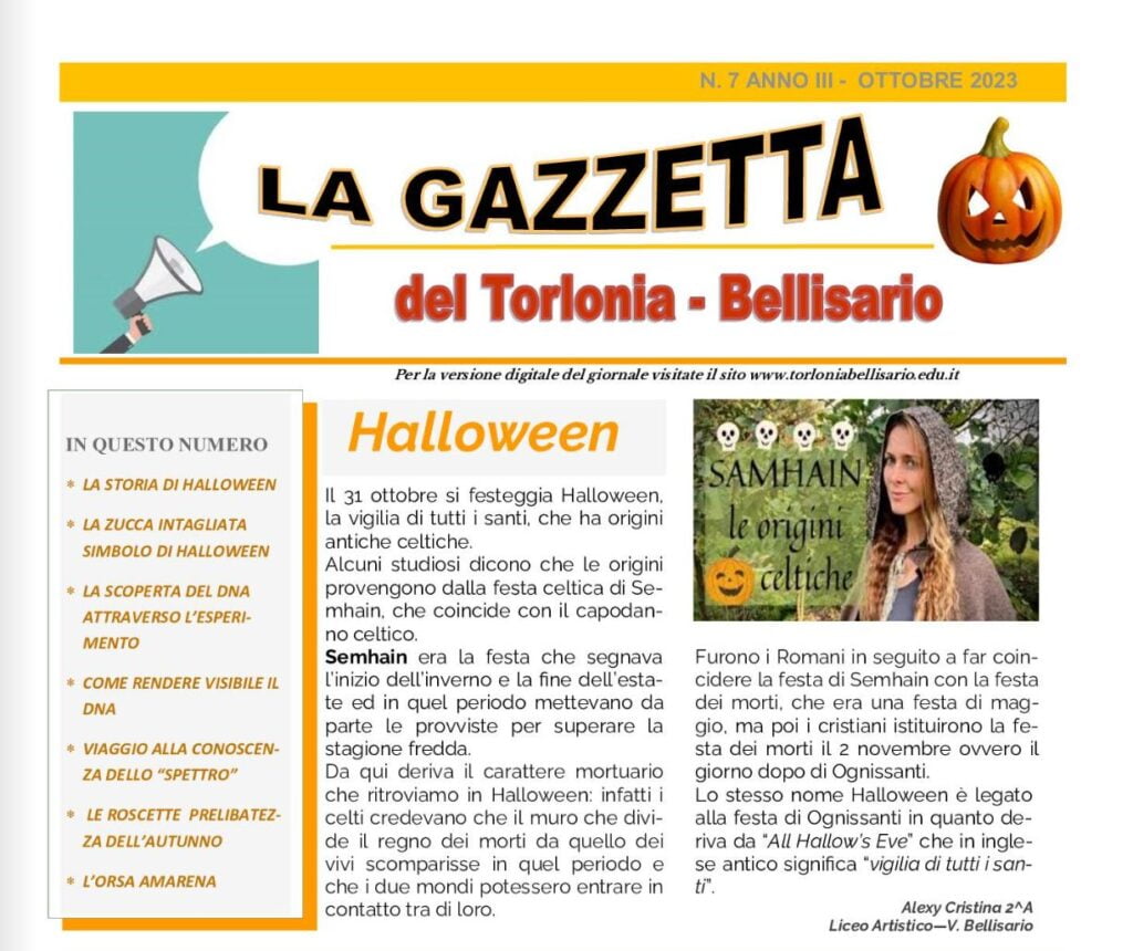La gazzetta del Torlonia Bellisario di ottobre